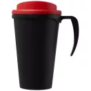 Americano® Grande 350 ml insulated mug, PP Plastic, solid black, Red  