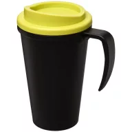   Americano® Grande 350 ml insulated mug, PP Plastic, solid black,Lime  