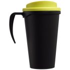 Americano® Grande 350 ml insulated mug, PP Plastic, solid black,Lime  