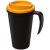 Americano® Grande 350 ml insulated mug, PP Plastic, solid black,Orange  