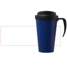 Americano® Grande 350 ml insulated mug, PP Plastic, Blue, solid black