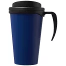 Americano® Grande 350 ml insulated mug, PP Plastic, Blue, solid black