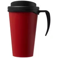   Americano® Grande 350 ml insulated mug, PP Plastic, Red, solid black