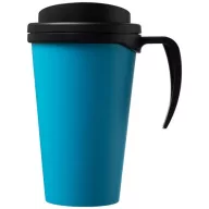  Americano® Grande 350 ml insulated mug, PP Plastic, aqua blue, solid black