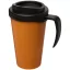 Americano® Grande 350 ml insulated mug, PP Plastic, Orange, solid black
