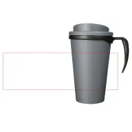   Americano® Grande 350 ml insulated mug, PP Plastic, Grey, solid black