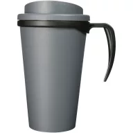   Americano® Grande 350 ml insulated mug, PP Plastic, Grey, solid black