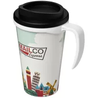   Brite-Americano® grande 350 ml insulated mug, PP Plastic, White, solid black