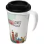 Brite-Americano® grande 350 ml insulated mug, PP Plastic, White, solid black