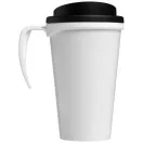 Brite-Americano® grande 350 ml insulated mug, PP Plastic, White, solid black