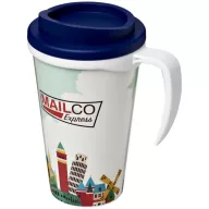   Brite-Americano® grande 350 ml insulated mug, PP Plastic, White, Blue
