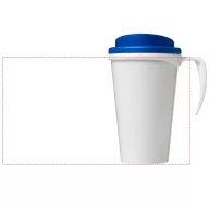   Brite-Americano® grande 350 ml insulated mug, PP Plastic, White, Blue