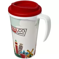   Brite-Americano® grande 350 ml insulated mug, PP Plastic, White, Red  