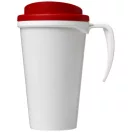 Brite-Americano® grande 350 ml insulated mug, PP Plastic, White, Red  