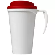   Brite-Americano® grande 350 ml insulated mug, PP Plastic, White, Red  