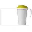 Brite-Americano® grande 350 ml insulated mug, PP Plastic, White,Lime green