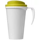 Brite-Americano® grande 350 ml insulated mug, PP Plastic, White,Lime green