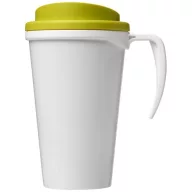   Brite-Americano® grande 350 ml insulated mug, PP Plastic, White,Lime green
