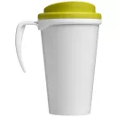 Brite-Americano® grande 350 ml insulated mug, PP Plastic, White,Lime green