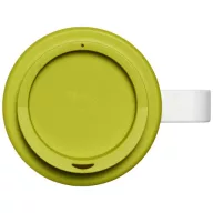   Brite-Americano® grande 350 ml insulated mug, PP Plastic, White,Lime green