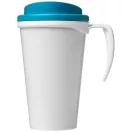 Brite-Americano® grande 350 ml insulated mug, PP Plastic, White,Aqua