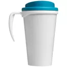 Brite-Americano® grande 350 ml insulated mug, PP Plastic, White,Aqua