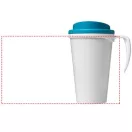 Brite-Americano® grande 350 ml insulated mug, PP Plastic, White,Aqua