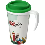   Brite-Americano® grande 350 ml insulated mug, PP Plastic, White, Green  