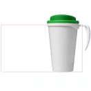 Brite-Americano® grande 350 ml insulated mug, PP Plastic, White, Green  