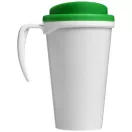 Brite-Americano® grande 350 ml insulated mug, PP Plastic, White, Green  