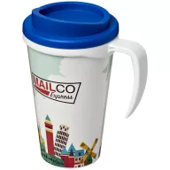   Brite-Americano® grande 350 ml insulated mug, PP Plastic, White,Mid Blue