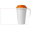 Brite-Americano® grande 350 ml insulated mug, PP Plastic, White,Orange  