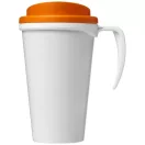 Brite-Americano® grande 350 ml insulated mug, PP Plastic, White,Orange  
