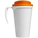 Brite-Americano® grande 350 ml insulated mug, PP Plastic, White,Orange  