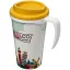 Brite-Americano® grande 350 ml insulated mug, PP Plastic, White,Yellow  