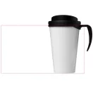 Brite-Americano® grande 350 ml insulated mug, PP Plastic, solid black