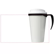   Brite-Americano® grande 350 ml insulated mug, PP Plastic, solid black,White