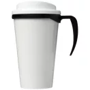 Brite-Americano® grande 350 ml insulated mug, PP Plastic, solid black,White