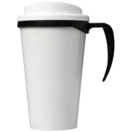   Brite-Americano® grande 350 ml insulated mug, PP Plastic, solid black,White