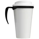 Brite-Americano® grande 350 ml insulated mug, PP Plastic, solid black,White