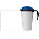 Brite-Americano® grande 350 ml insulated mug, PP Plastic, solid black, Blue