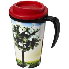  Brite-Americano® grande 350 ml insulated mug, PP Plastic, solid black, Red  