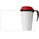Brite-Americano® grande 350 ml insulated mug, PP Plastic, solid black, Red  