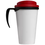   Brite-Americano® grande 350 ml insulated mug, PP Plastic, solid black, Red  