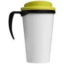 Brite-Americano® grande 350 ml insulated mug, PP Plastic, solid black,Lime  