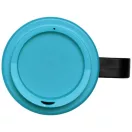 Brite-Americano® grande 350 ml insulated mug, PP Plastic, solid black,aqua blue