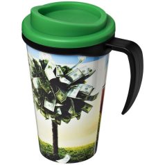   Brite-Americano® grande 350 ml insulated mug, PP Plastic, solid black, Green  