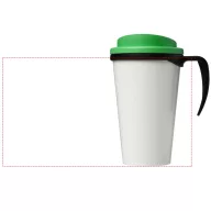   Brite-Americano® grande 350 ml insulated mug, PP Plastic, solid black, Green  