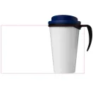 Brite-Americano® grande 350 ml insulated mug, PP Plastic, solid black,Mid Blue