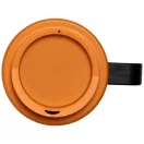 Brite-Americano® grande 350 ml insulated mug, PP Plastic, solid black,Orange  
